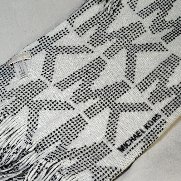 Michael Kors Monochrome Animal Print Scarf - Picture 7 of 9